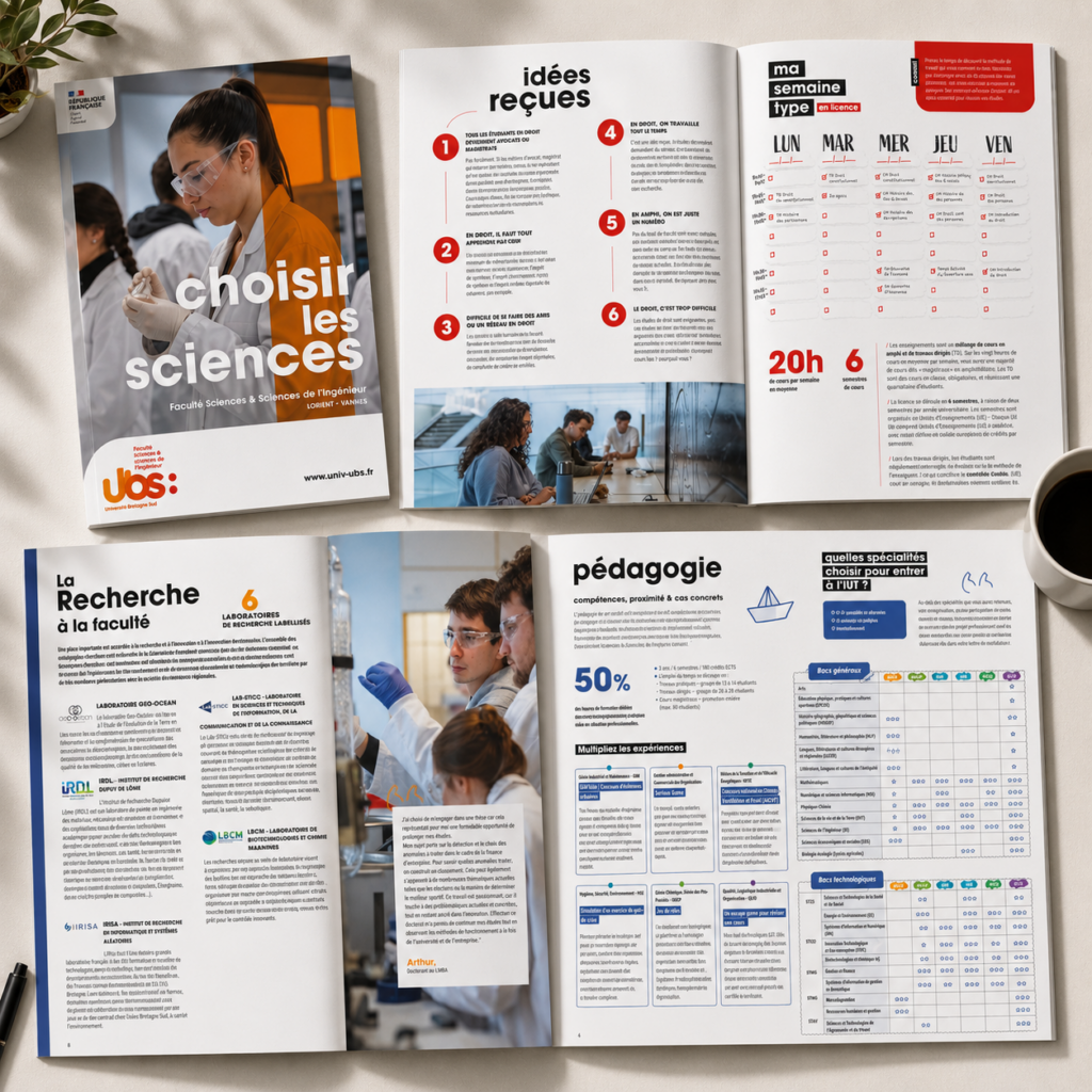Twins communication studio graphique Lorient UBS brochures