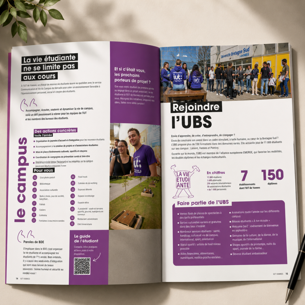 Twins communication studio graphique Lorient UBS brochures