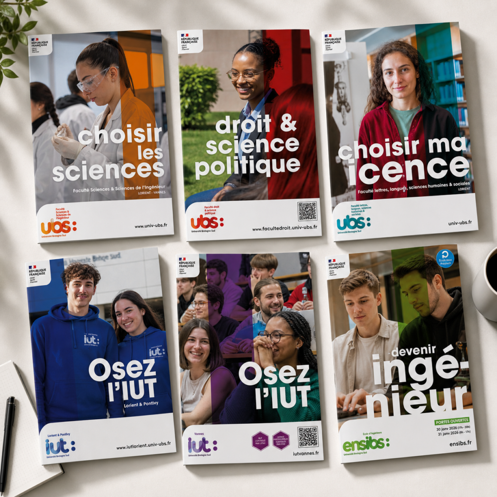 Twins communication studio graphique Lorient UBS brochures